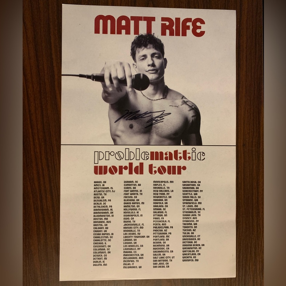 Matt Rife Autographed Poster - Picture 2 of 2